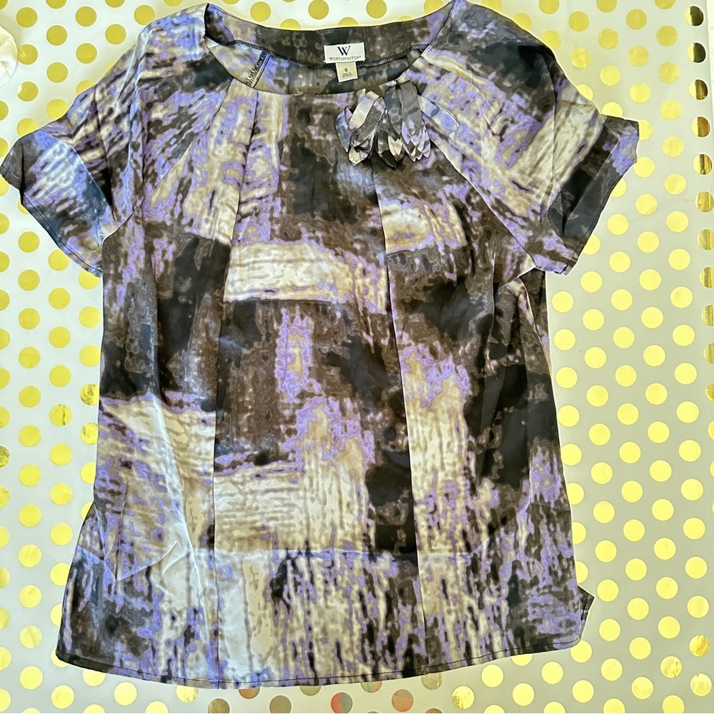 Worthington Multicolor Abstract Blouse